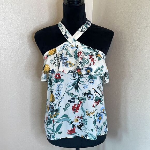 Banana republic floral halter top - Picture 2 of 8